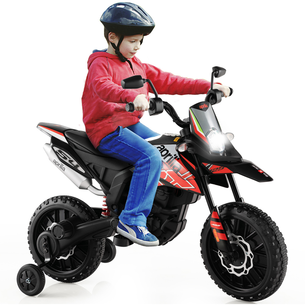 Costway Red Battery Powered Toddler Motorbike with Music Image 3