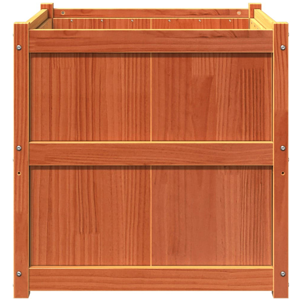 vidaXL Black Solid Pine Wood Garden Planter 70 x 70 x 70cm Image 4