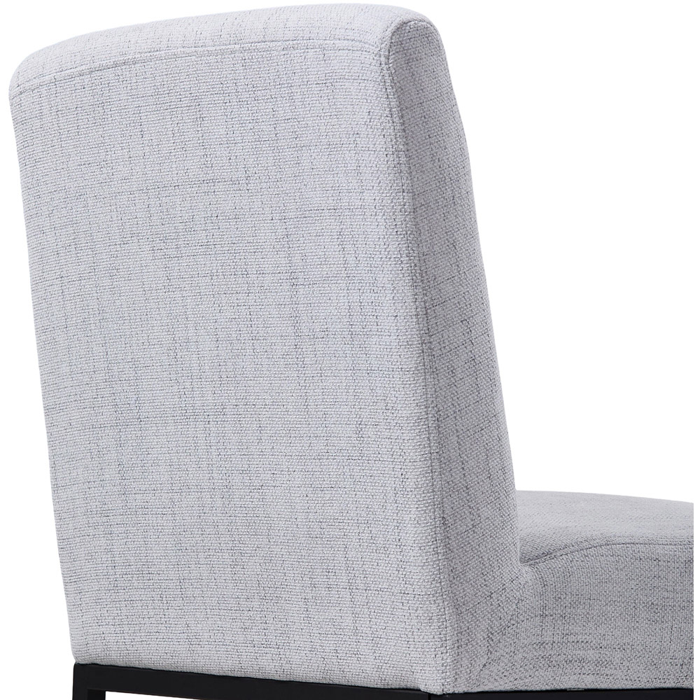 Living and Home Set of 2 Light Grey Chenille Dining Chair Image 4