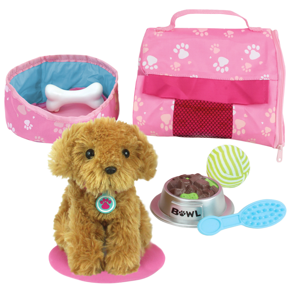 Teamson Kids Puppy Dog and Carrier Toy Set Image 1