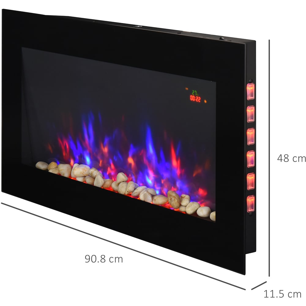HOMCOM LED Electric Automatic Fireplace with Remote 2000W Image 9