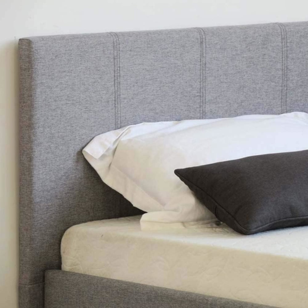 Home Treats Single Grey Ottoman Bed Image 2