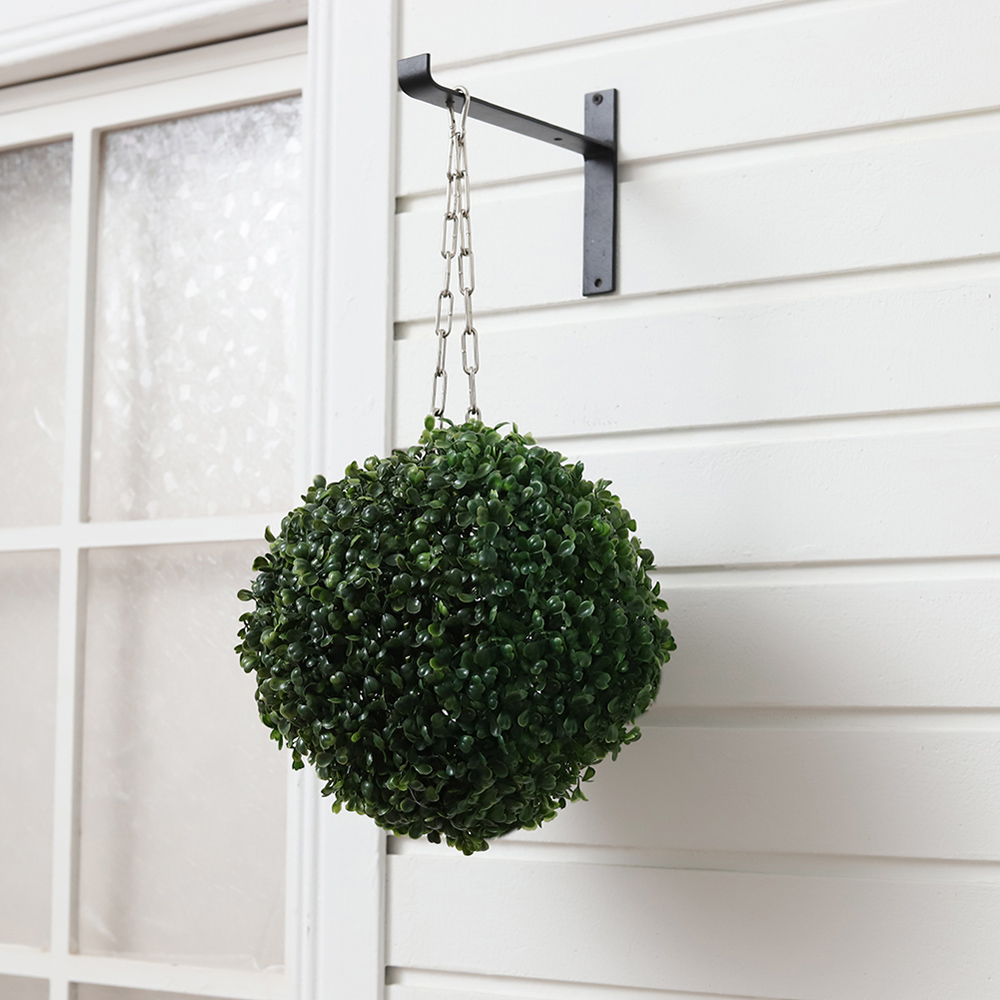 Living and Home Topiary Boxwood Artificial Grass Ball 28cm Image 2