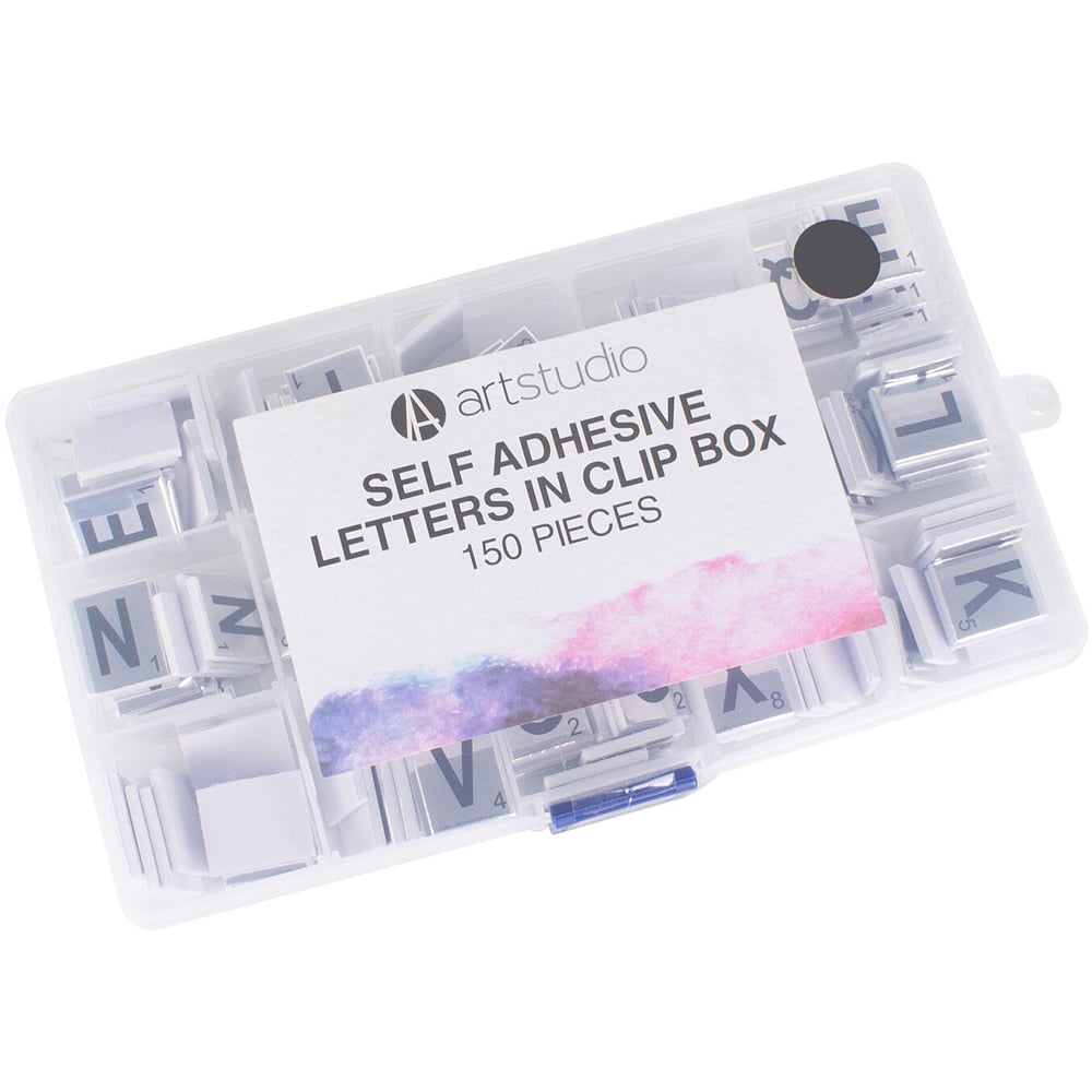 Art Studio Self-Adhesive Letters In Clip Box Image