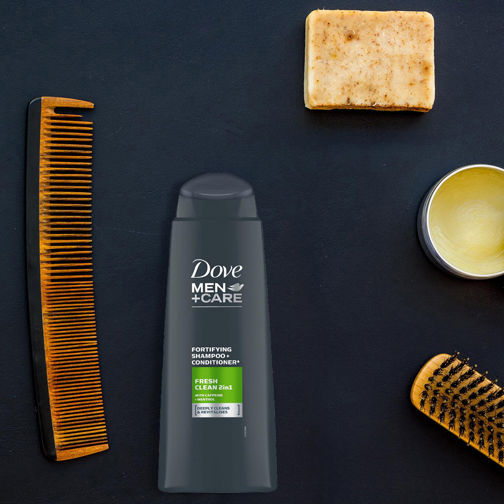 Dove Men + Care Fortifying Fresh Clean 2-in-1 Shampoo and Conditioner 400ml 12 Pack Image 4