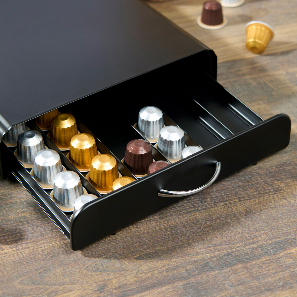 60 Piece Drawer Unit Coffee Pod Holder Matt Black Image 5