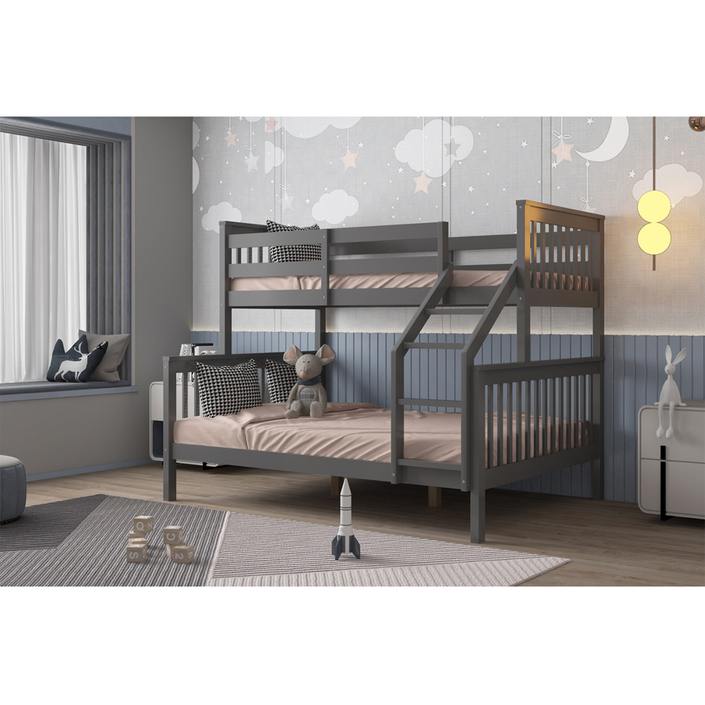 Flair Wooden Grey Zoom Triple Bunk Bed Image 5