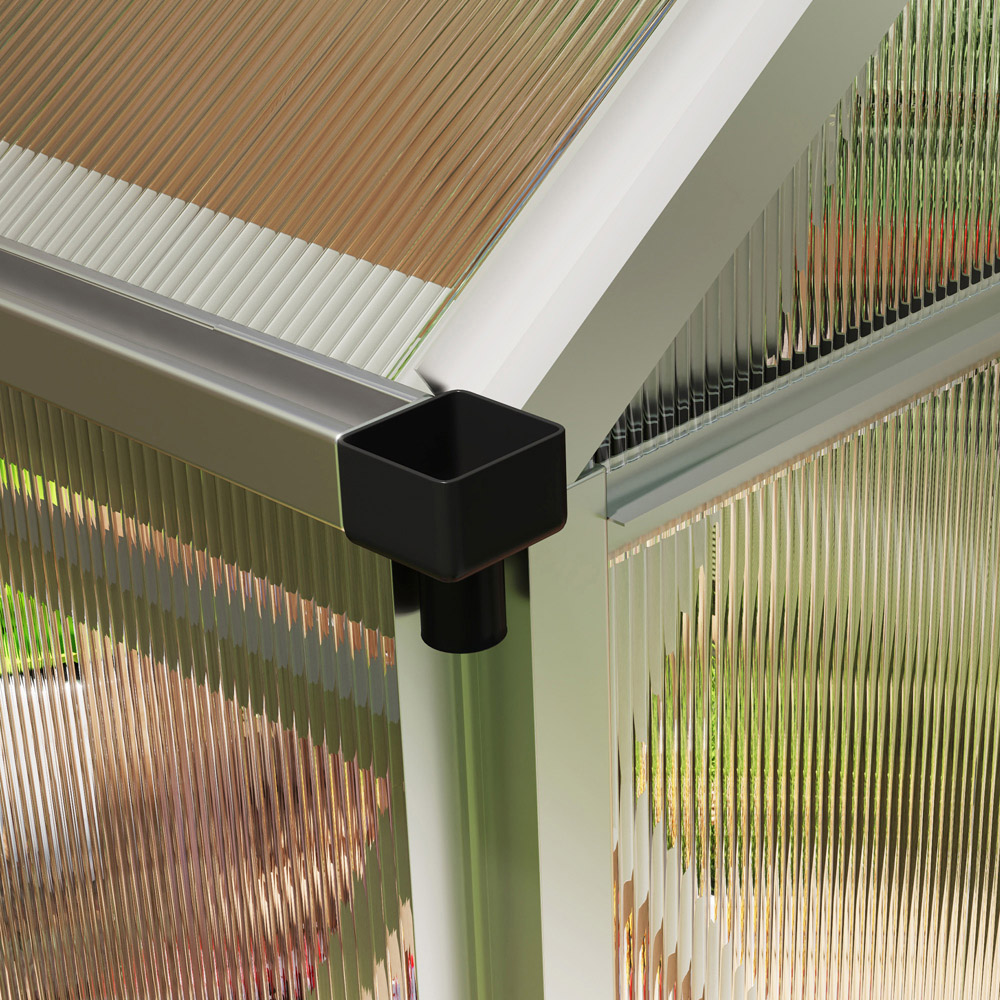 Outsunny Galvanised Aluminium Polycarbonate 6 x 4ft Walk-In Greenhouse Image 3