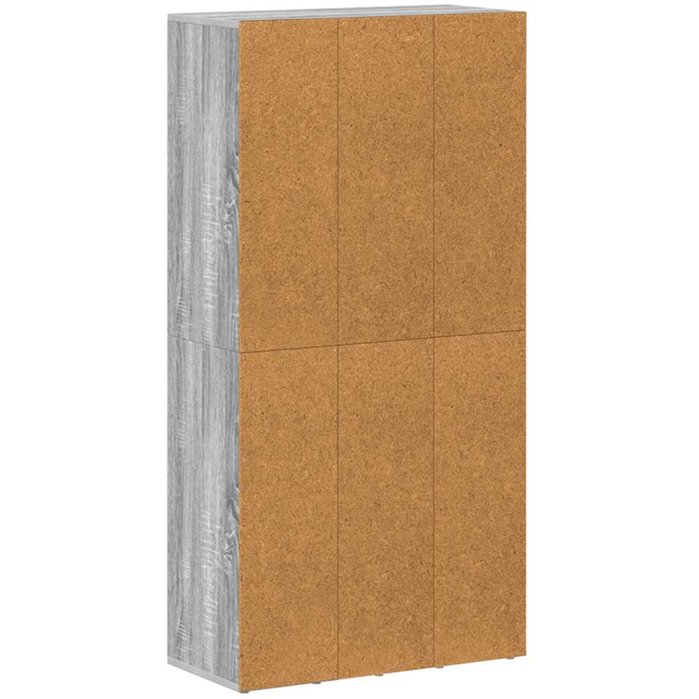 vidaXL 8 Shelf Grey Sonoma Bookcase Image 7