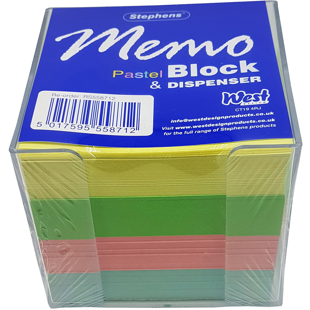 Stephens Pastel Memo Block and Dispenser Image