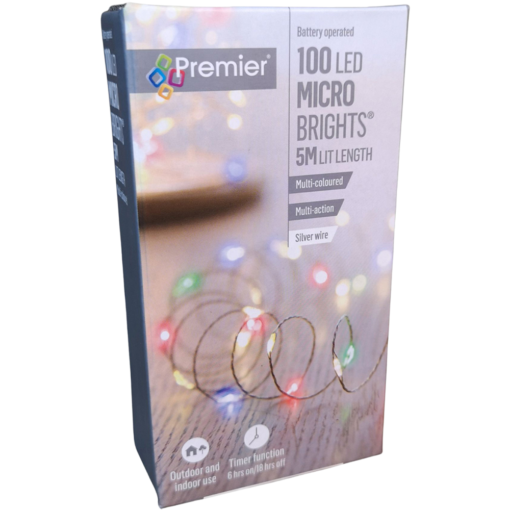 Premier 100 Multicolour LED Micro Brights Multi Function Pin Wire Light 5m Image 9