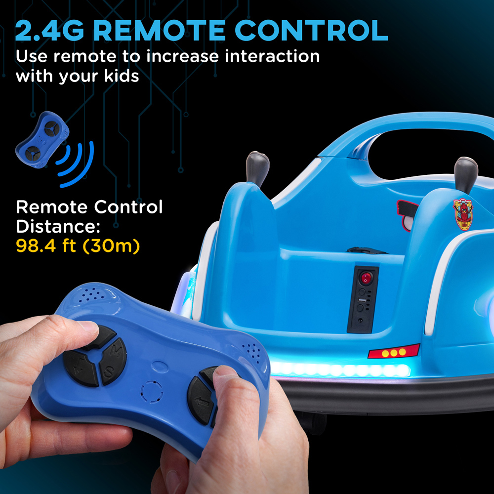 Tommy Toys Blue Angry Bird Kids Licensed Bumper Car with Joysticks Image 5