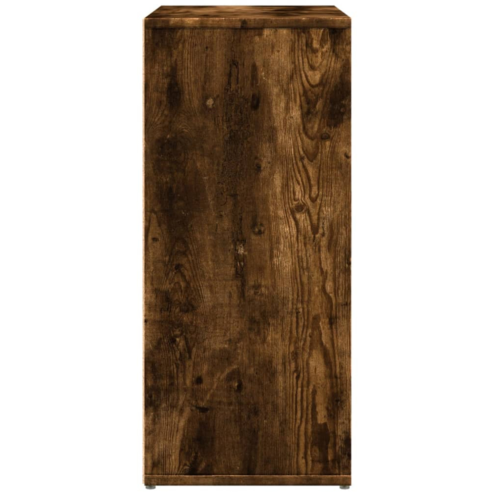 vidaXL Single Door 3 Drawer Smoked Oak Sideboard Image 6