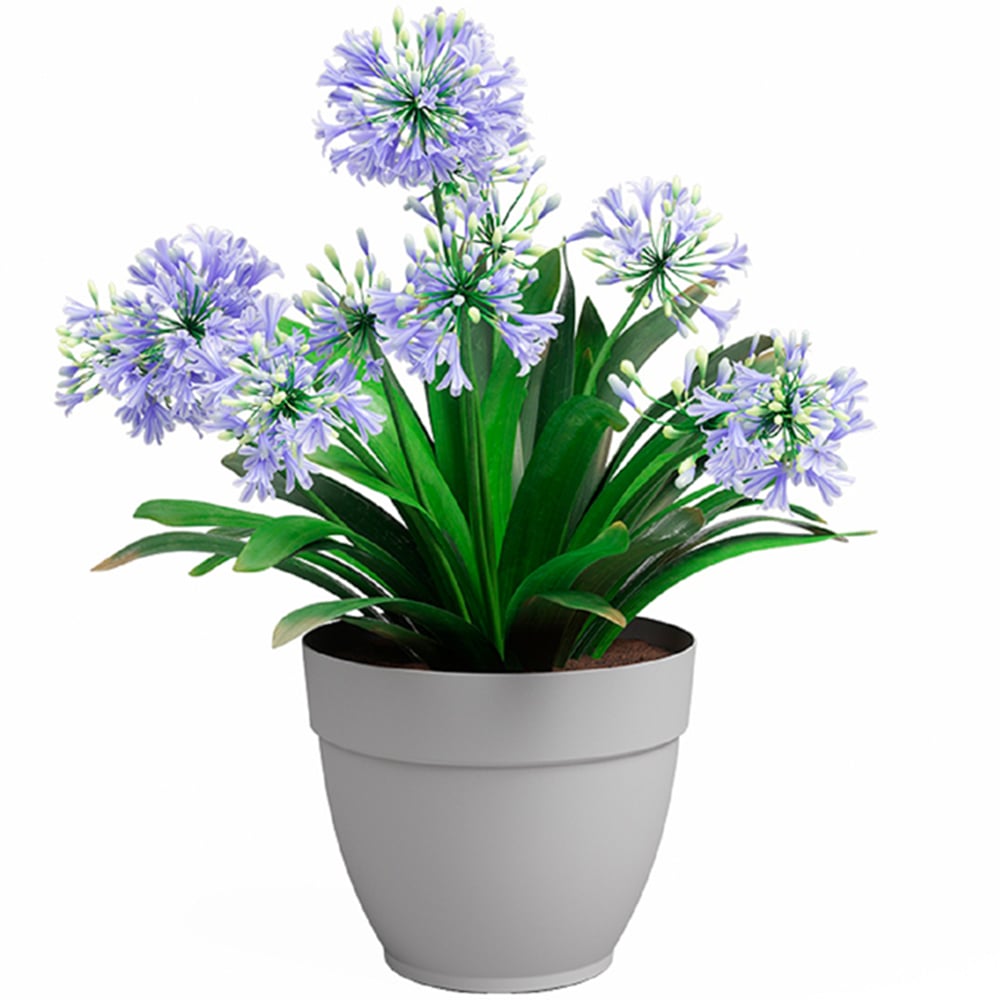 Artevasi Capri Campana Light Grey Round Plastic Plant Pot 40cm Image 2