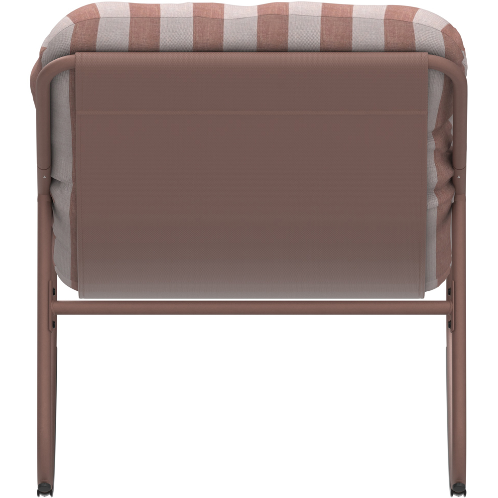 Charles Bentley Porto Terracotta Stripe Olefin Fabric Garden Rocking Chair Image 5