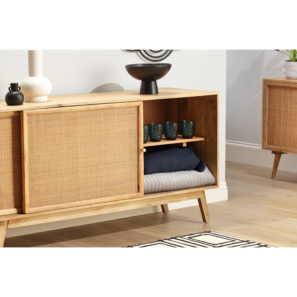 Desser Manhattan 2 Door Natural Rattan and Mango Wood Sideboard Image 5