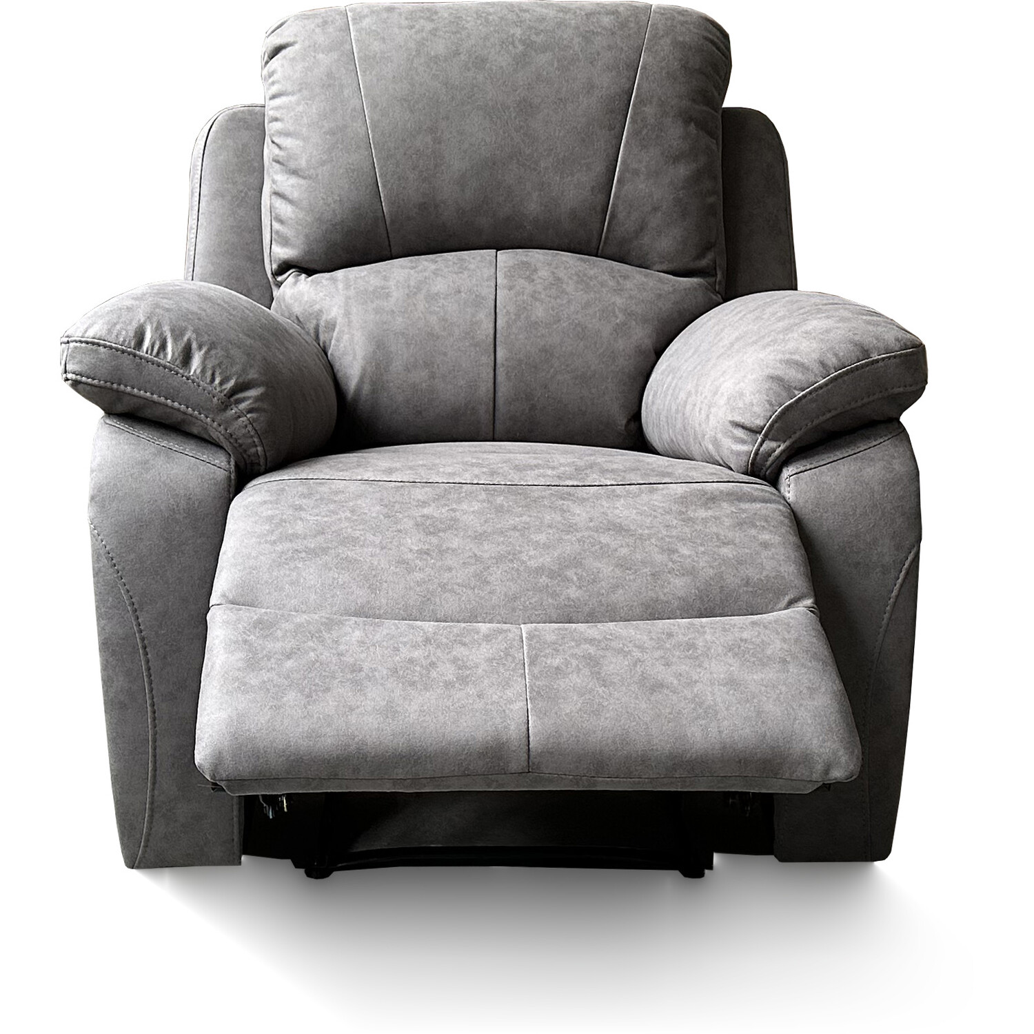 Milano Charcoal Grey Fabric Manual Recliner Chair Image 4