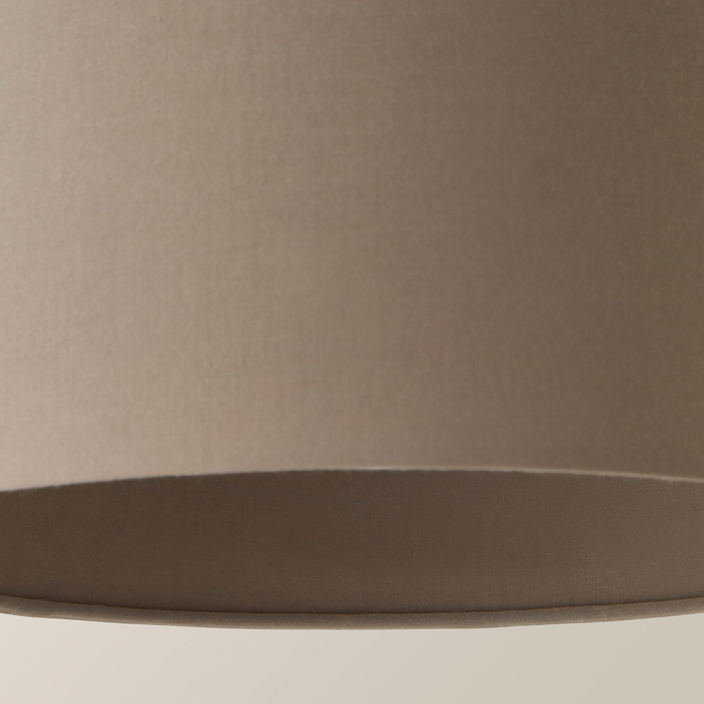 ValueLights Reni Taupe Fabric Small Drum Ceiling Lamp Shade Image 3