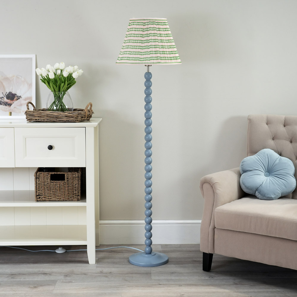 ValueLights Bobbins Pink Aztec Shade Powder Blue LED Floor Lamp Image 5