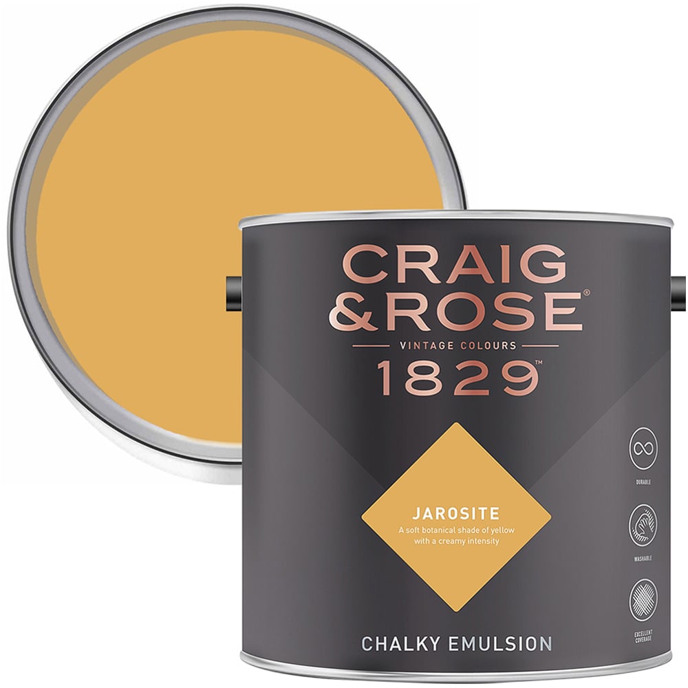 Craig & Rose 1829 Vintage Walls and Ceilings Jarosite Chalky Matt Emulsion Paint 2.5L Image 1