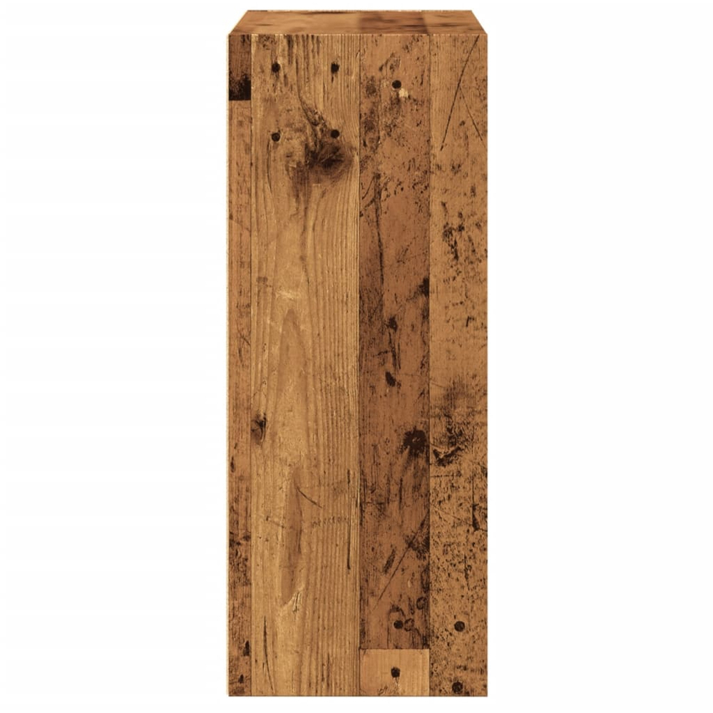 vidaXL 2 Shelf Old Wood Bookcase Image 4