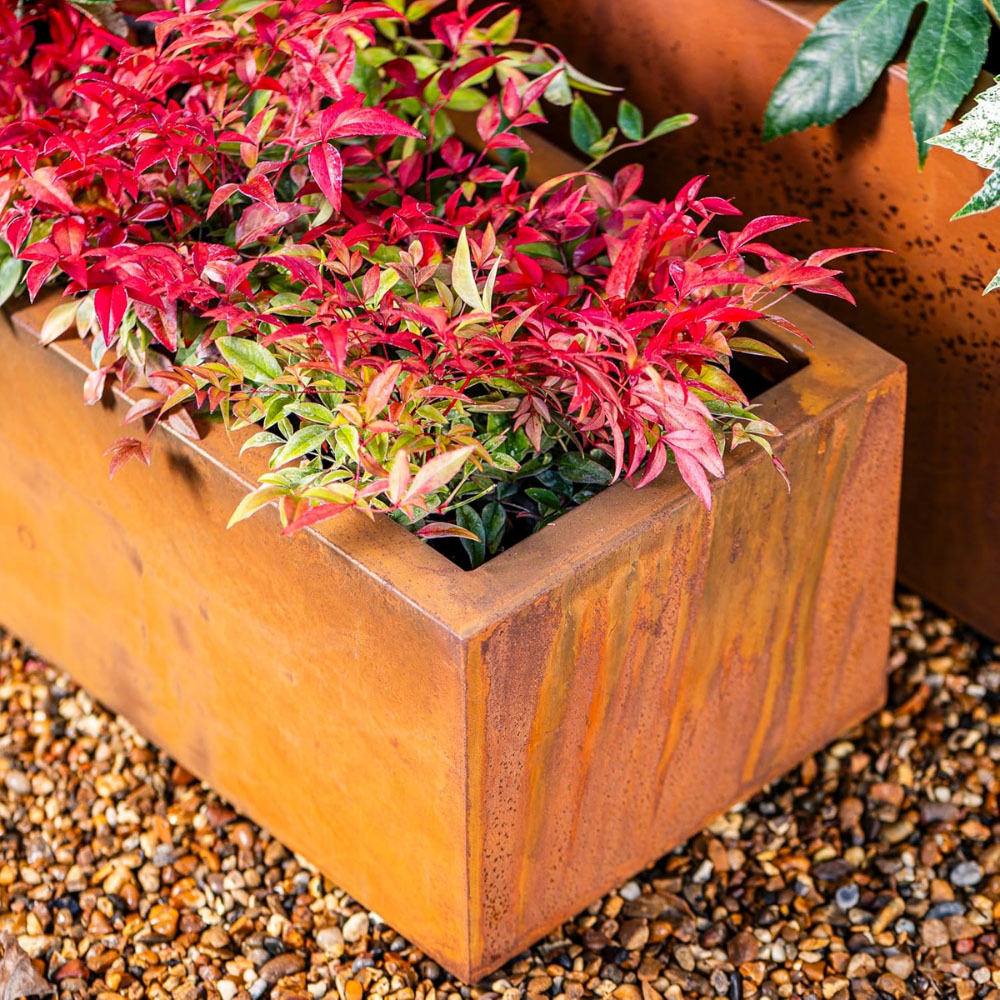 Garden Gear Rust Effect Trough Planter 2 Pack Image 6