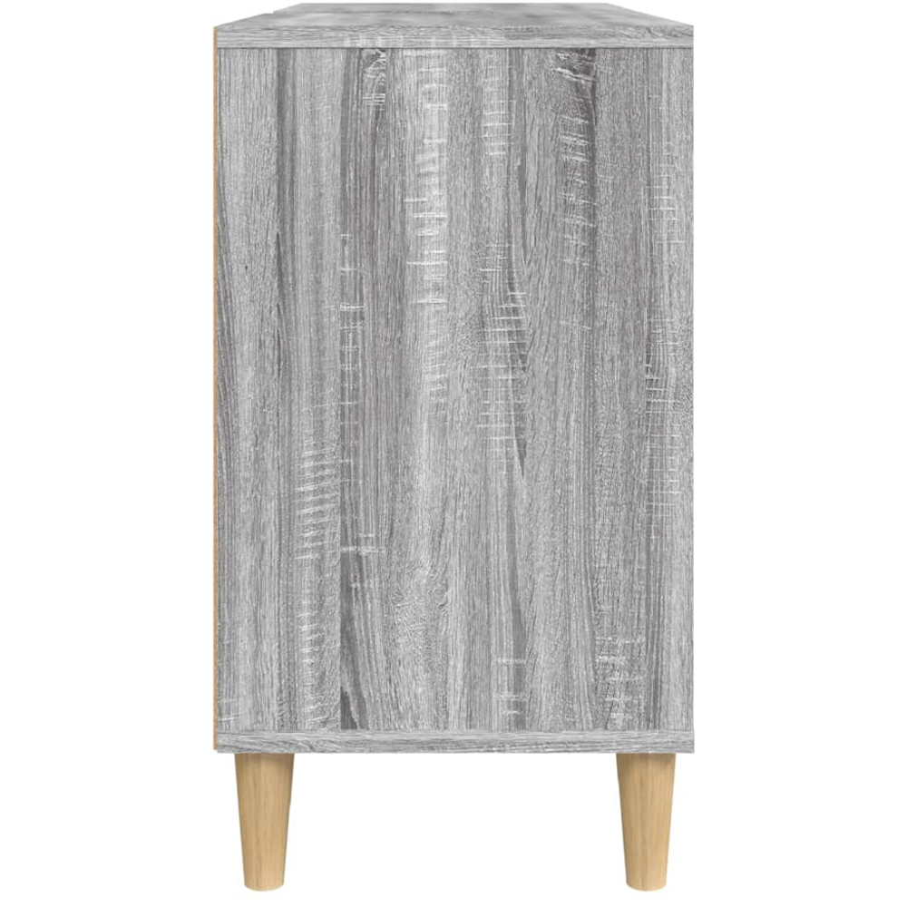vidaXL Single Door 4 Open Shelf Grey Sonoma Bathroom Sink Cabinet Image 6