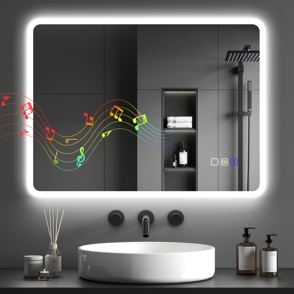 HOMCOM Frameless LED Bathroom Mirror 60 x 80cm Image 2
