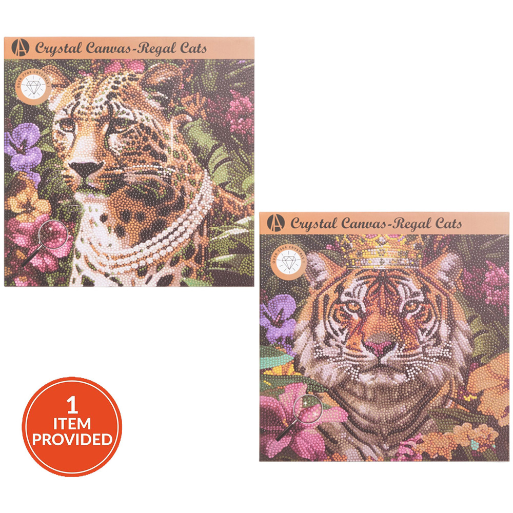 Regal Cats Crystal Canvas Kit Image 1