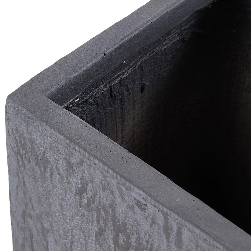 Living and Home Grey Square Textured Cement Planter with Drainage Holes Living and Home Grey Square Textured Cement Planter with Drainage Holes