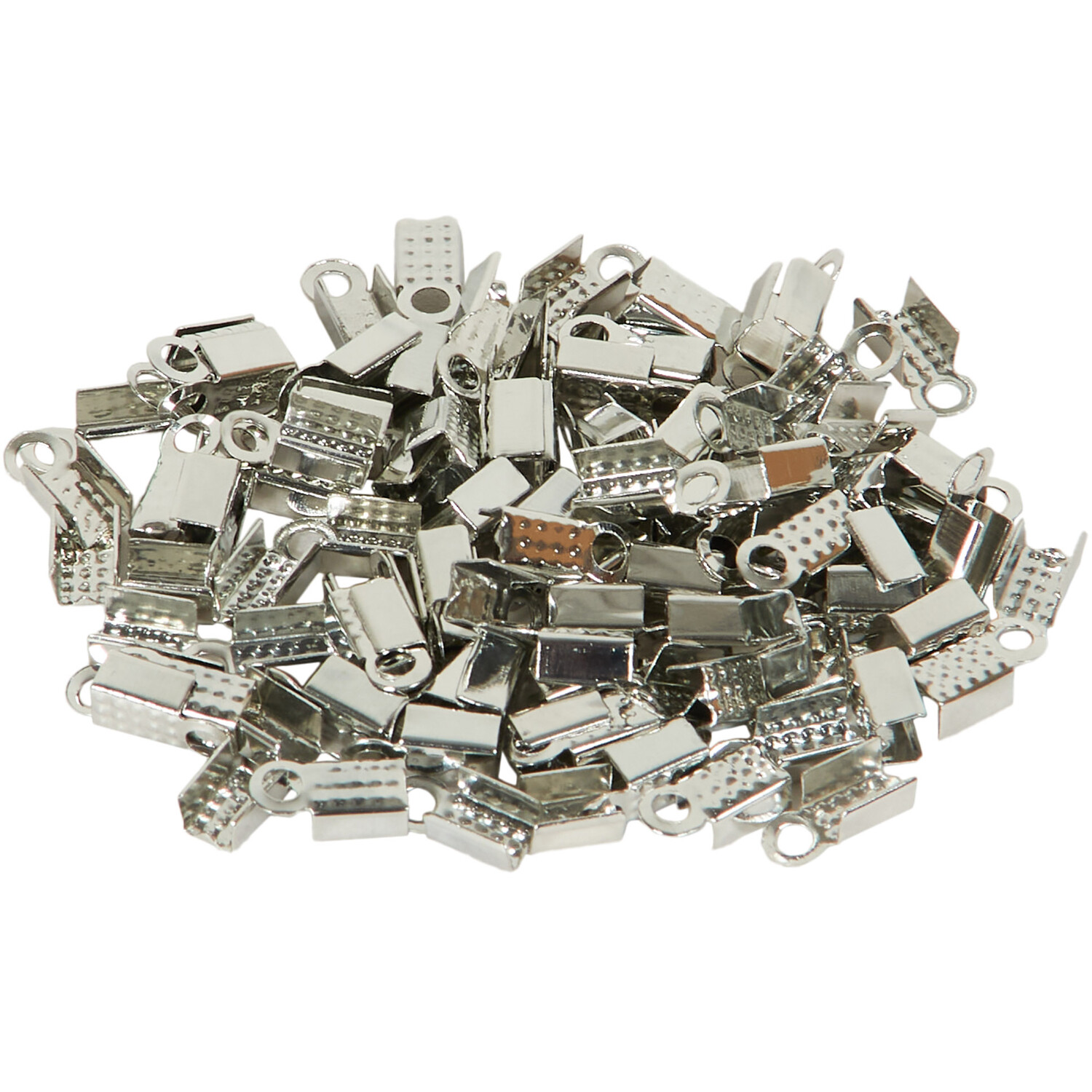 Pack of 100 Art Studio Silver Cord Ends Image 2