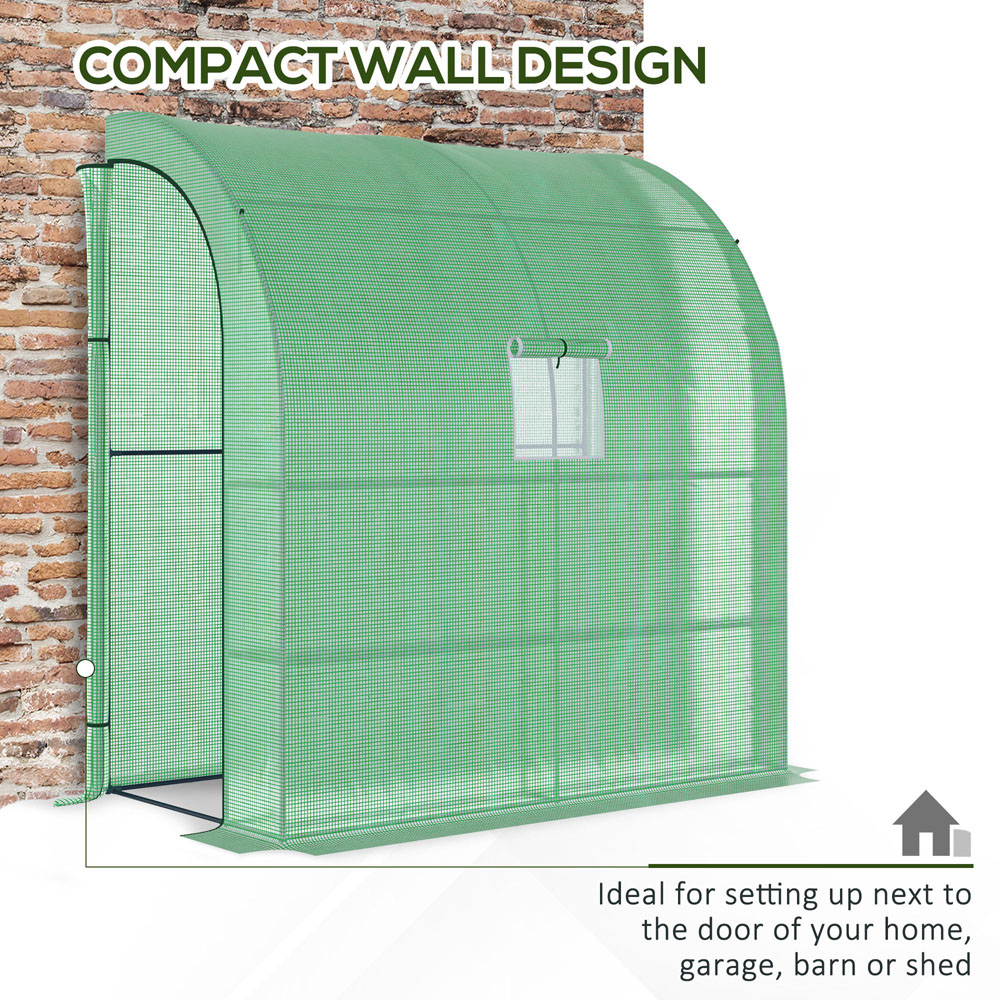 Outsunny Green 3.2 x 6.5ft 3-Tier Walk In Greenhouse Image 6