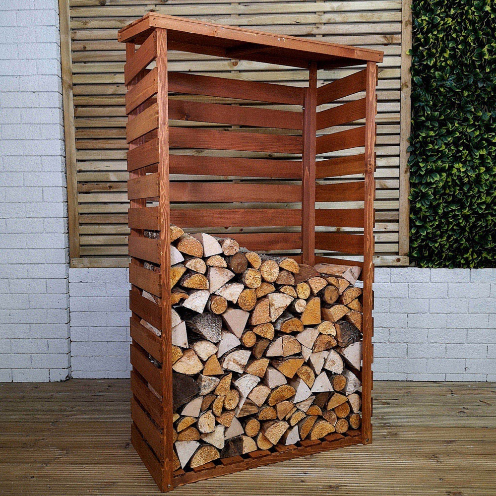 Samuel Alexander 157 x 88cm Large Wooden Garden Patio Log Store Shed Image 3