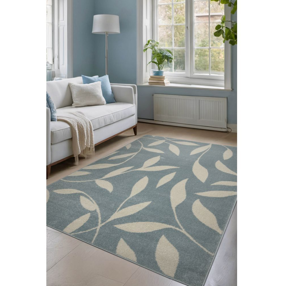 Homemaker Echo Leaf Blue Rug 160 x 230cm Image 5