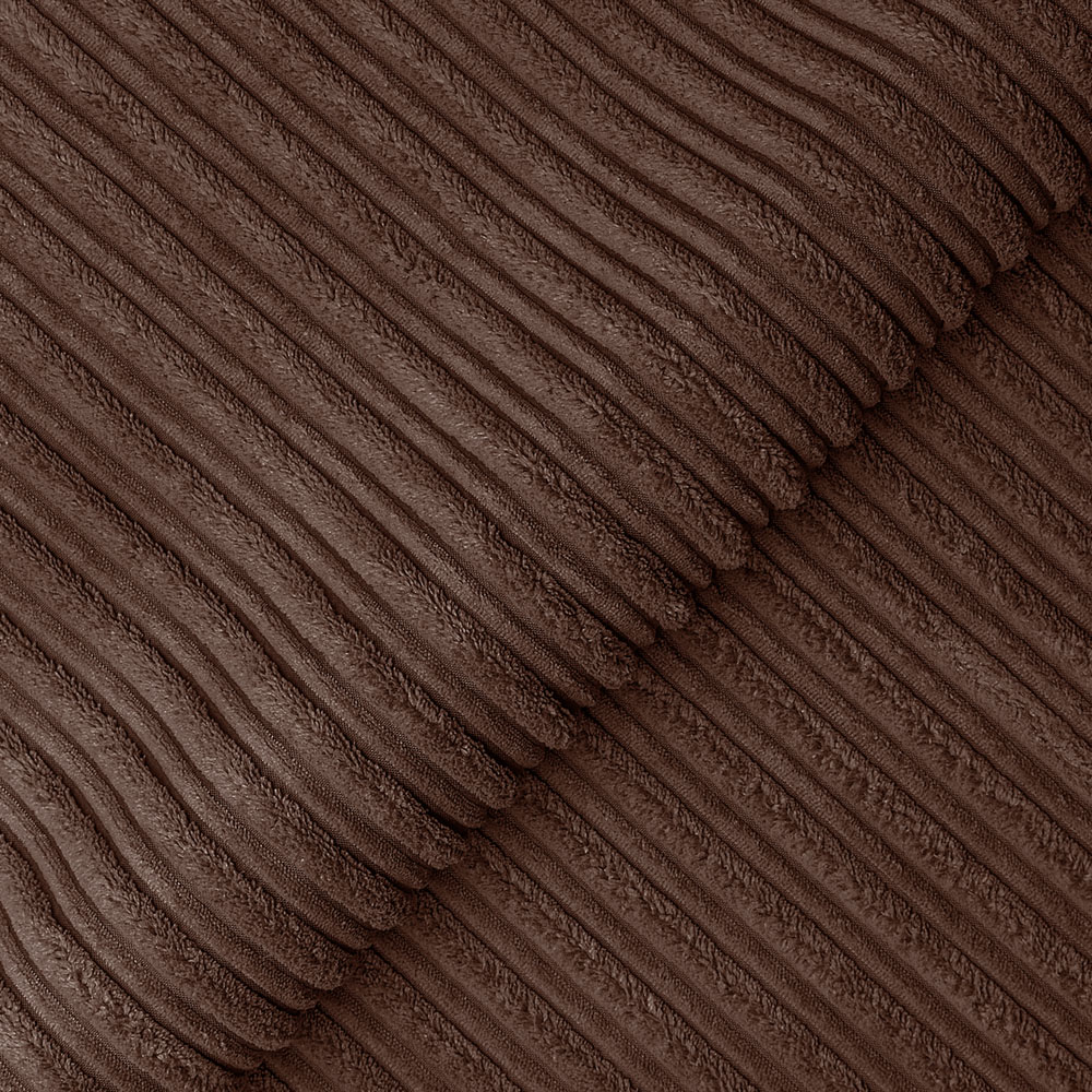 Luxor 5 Seater Chocolate Jumbo Cord Scatter Back Sofa Suite Image 3
