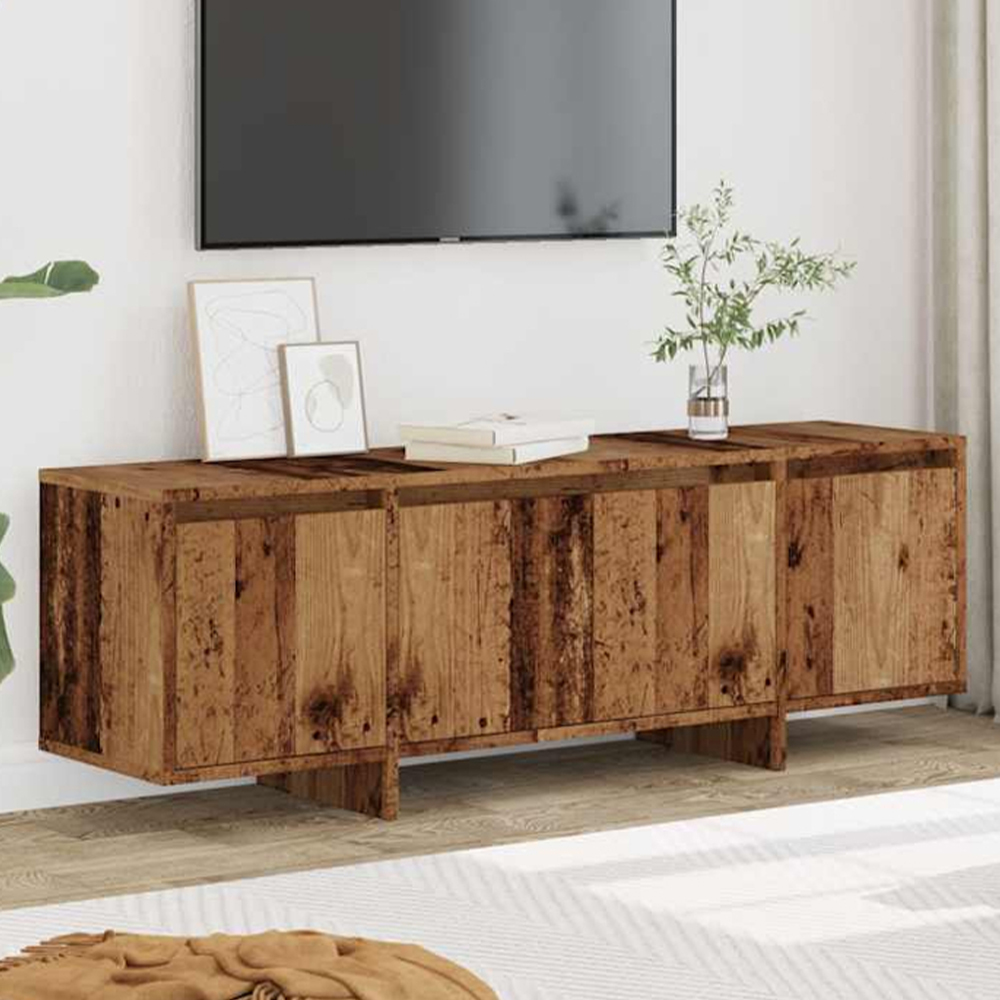 vidaXL 4 Door Old Wood TV Cabinet Image 1
