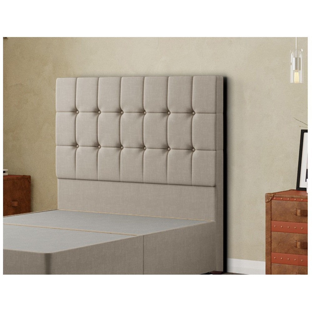 Eleganza Venezia Small Double Cream Malham Weave Floor Standing Headboard Image 3