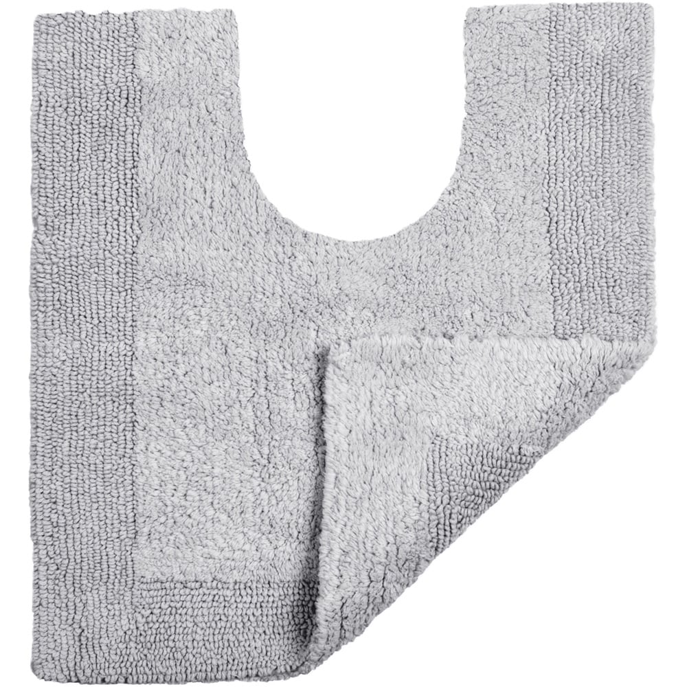 Allure Bath Fashions Elegance Dove Grey Reversible Pedestal Mat 53 x 55cm Image 3