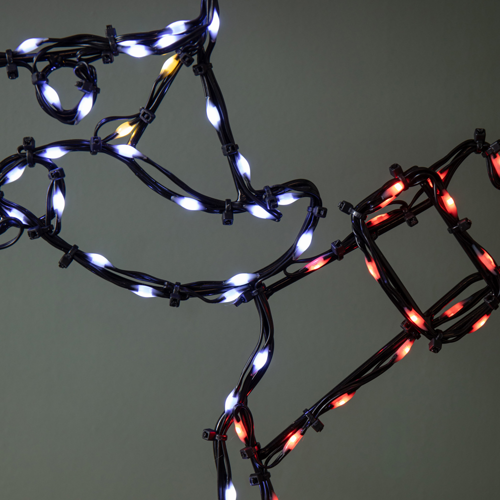 Samuel Alexander Multicolour LED FlexiBrights Light Up Christmas Santa Silhouette Decoration Image 7