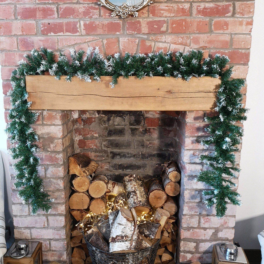 Premier Snow Tipped Christmas Garland Green 270cm Image 6