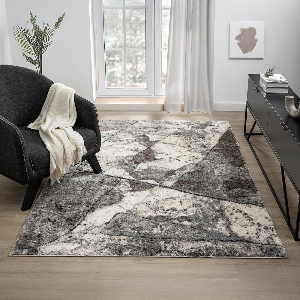 Desire Rugs Eleanor Grey Slate Embossed Rug 160 x 230cm Image 5