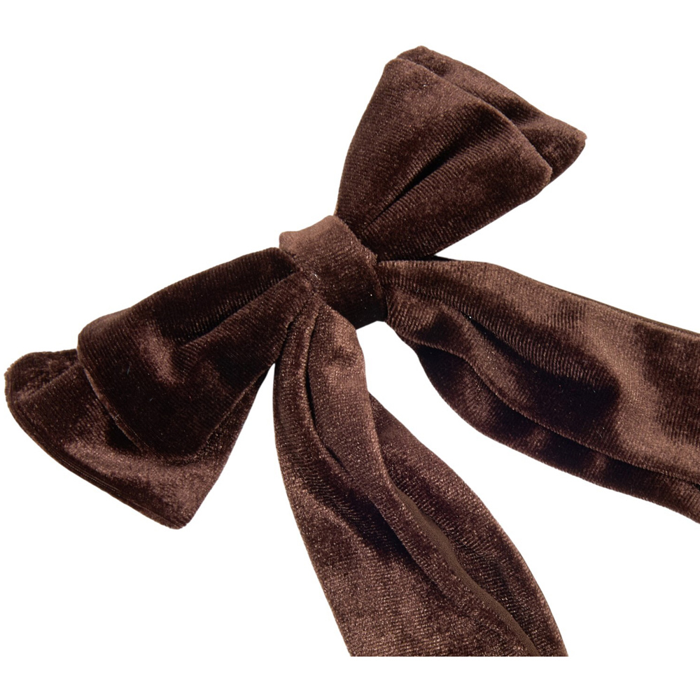 Pack of 3 Velvet Bow Christmas Tree Clip Brown Image 5