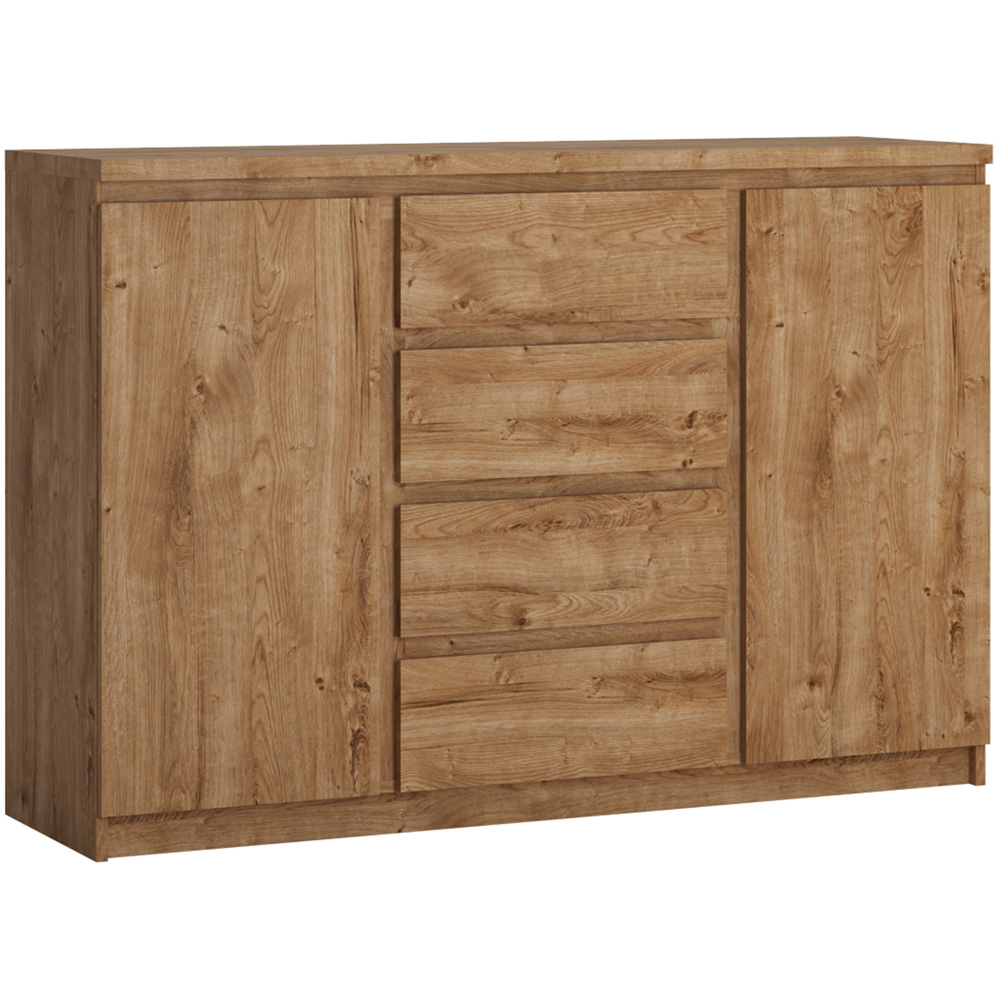 Florence Fribo 2 Door 4 Drawer Golden Ribbeck Oak Sideboard Image 2