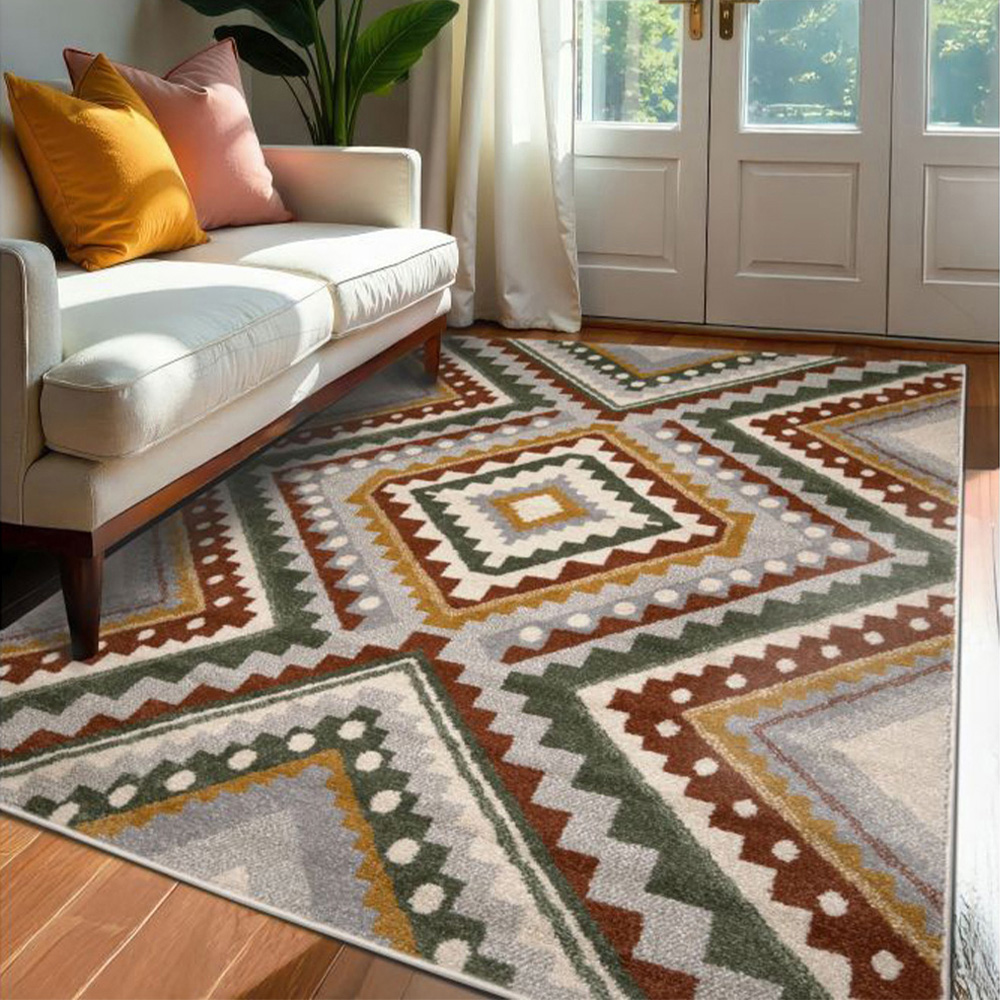 Homemaker Echo Multicolour Tribal Rug 120 x 170cm Image 1