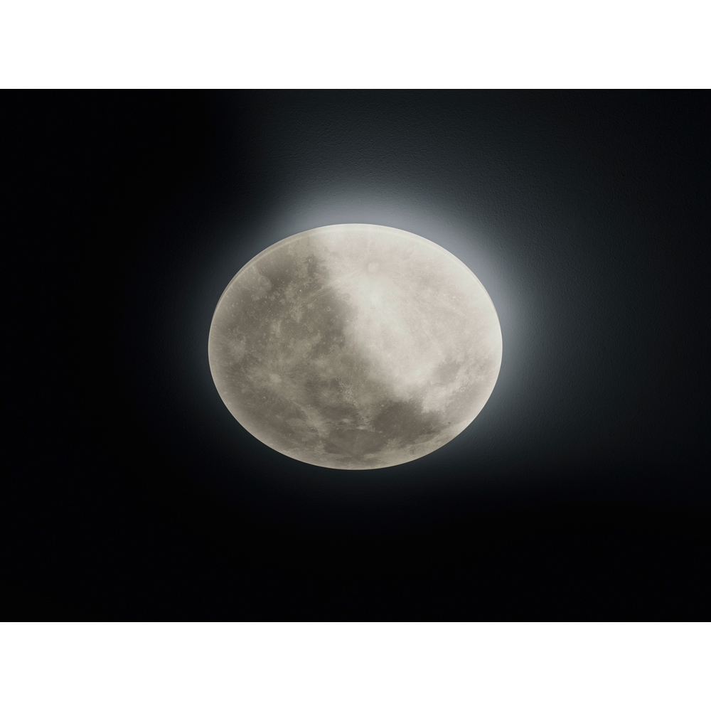 TRIO Lunar Moon Motif White Integrated LED Ceiling Light Image 5