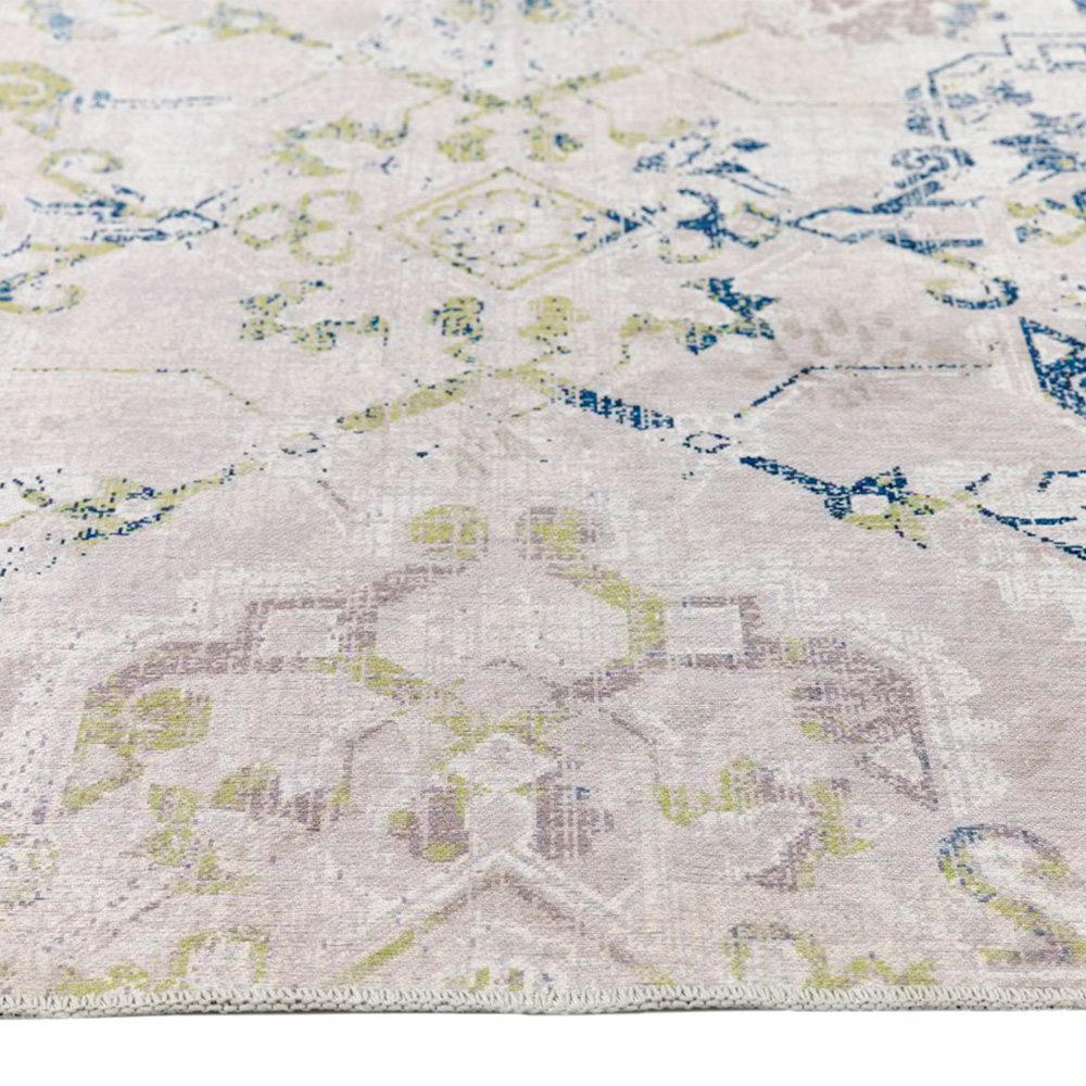 Origins My Washable Blue Grey and Off White Florence Rug 80 x 150cm Image 4