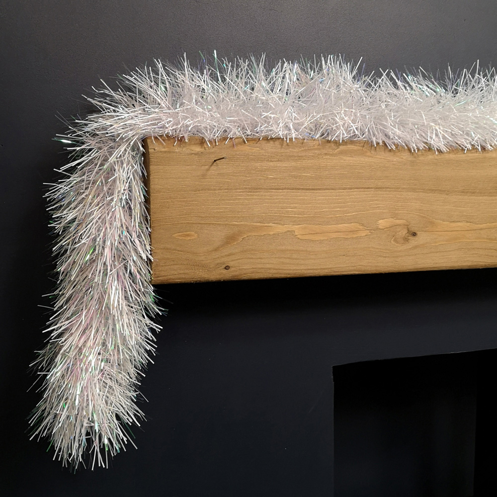 Samuel Alexander Iridescent White Christmas Tinsel 2m Image 3