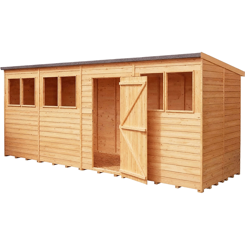 Shire 16 x 6ft Overlap Pent Garden Shed Image 2
