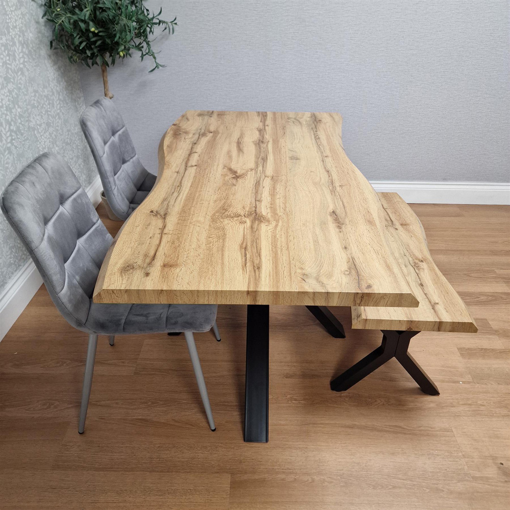 Kosy Koala 4 Seater Wooden Dining Set Grey Image 6