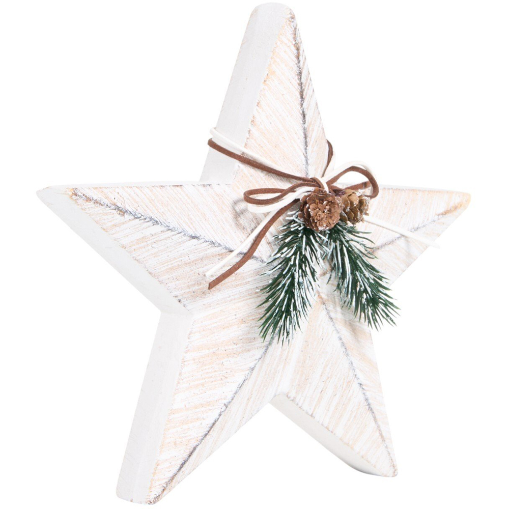 Scandi Star Decoration White Image 2